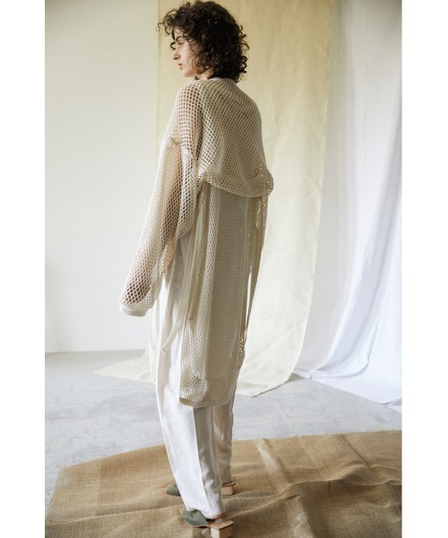 BLACK BY MOUSSY（ブラックバイマウジー）の「mesh bolero（メッシュボレロ）（カーディガン/ボレロ・レディース・ホワイト/ブラック・FREE）」の4枚目の写真