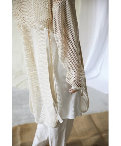 BLACK BY MOUSSY（ブラックバイマウジー）の「mesh bolero（メッシュボレロ）（カーディガン/ボレロ・レディース・ホワイト/ブラック・FREE）」の12枚目の写真