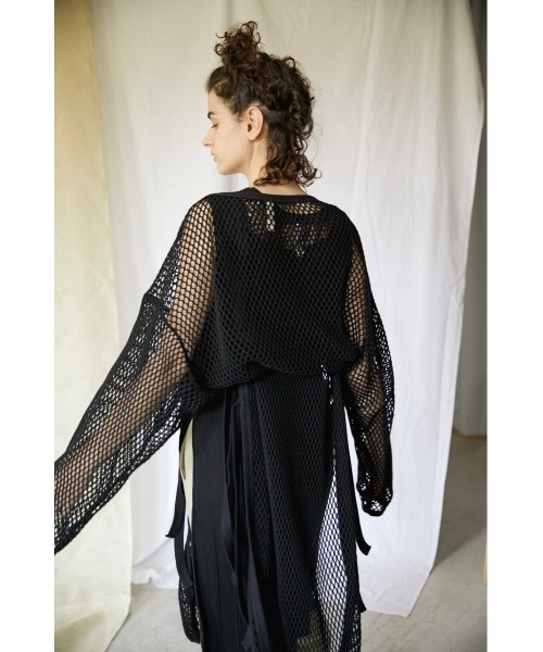 BLACK BY MOUSSY（ブラックバイマウジー）の「mesh bolero（メッシュボレロ）（カーディガン/ボレロ・レディース・ホワイト/ブラック・FREE）」の5枚目の写真