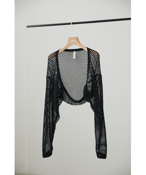 BLACK BY MOUSSY（ブラックバイマウジー）の「mesh bolero（メッシュボレロ）（カーディガン/ボレロ・レディース・ホワイト/ブラック・FREE）」の17枚目の写真