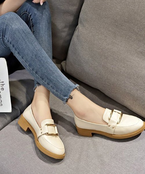 SFW（エスエフダブリュー）の「ビットモチーフの洗練されたデザイン フェミニン⇔マニッシュ ローファー（ローファー・レディース・ブラック/ベージュ・35/36/37/38/39）」の5枚目の写真