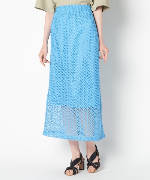 neigh(ネイ)の「neigh/N211-758 レースSK(スカート・レディース・ライトブルー/ブルー・FREE)」の1枚目の写真