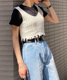 PAGEBOY | ダメージニットビスチェ(その他トップス)