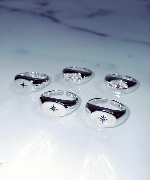 blatto（ブラット）の「【blatto 925silver】925シルバー　ジュエリー　シグネチャーデザインリング　フリーサイズ（リング・メンズ・ブラック/ピンク/ブルー/グリーン/クリア・FREE）」の7枚目の写真