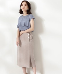 N.（N. Natural Beauty Basic） | ゴールドボタンラップスカート(スカート)