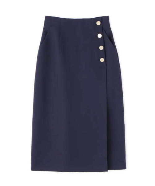 N.（N. Natural Beauty Basic）（エヌエヌナチュラルビューティーベーシック）の「ゴールドボタンラップスカート（スカート・レディース・ベージュ/ネイビー/ピンク・MEDIUM）」の19枚目の写真