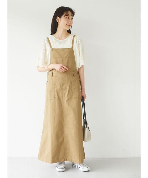 Sugar spoon(シュガースプーン)の「・SUGAR SPOON ツイルサロペットスカート*(サロペット/オーバーオール・レディース・ベージュ/グレー/ブルー/グリーン系その他3・FREE)」の8枚目の写真