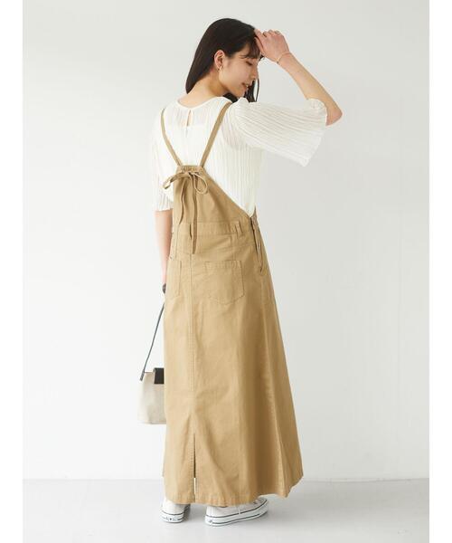 Sugar spoon(シュガースプーン)の「・SUGAR SPOON ツイルサロペットスカート*(サロペット/オーバーオール・レディース・ベージュ/グレー/ブルー/グリーン系その他3・FREE)」の9枚目の写真