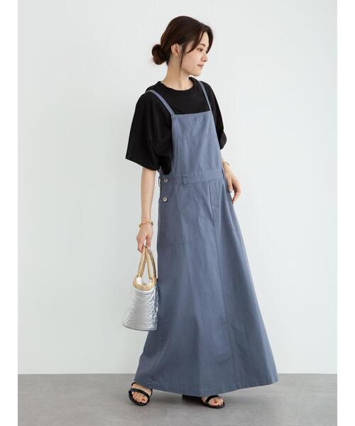 Sugar spoon(シュガースプーン)の「・SUGAR SPOON ツイルサロペットスカート*(サロペット/オーバーオール・レディース・ベージュ/グレー/ブルー/グリーン系その他3・FREE)」の5枚目の写真