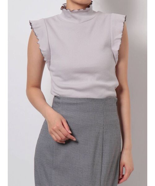 dazzlin（ダズリン）の「メローリブフレンチスリーブトップス（Tシャツ/カットソー・レディース・ブラック/ベージュ/グレー/グリーン・FREE）」の20枚目の写真