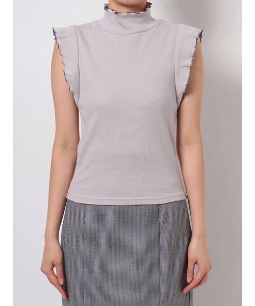 dazzlin（ダズリン）の「メローリブフレンチスリーブトップス（Tシャツ/カットソー・レディース・ブラック/ベージュ/グレー/グリーン・FREE）」の16枚目の写真