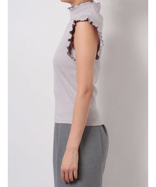 dazzlin（ダズリン）の「メローリブフレンチスリーブトップス（Tシャツ/カットソー・レディース・ブラック/ベージュ/グレー/グリーン・FREE）」の14枚目の写真