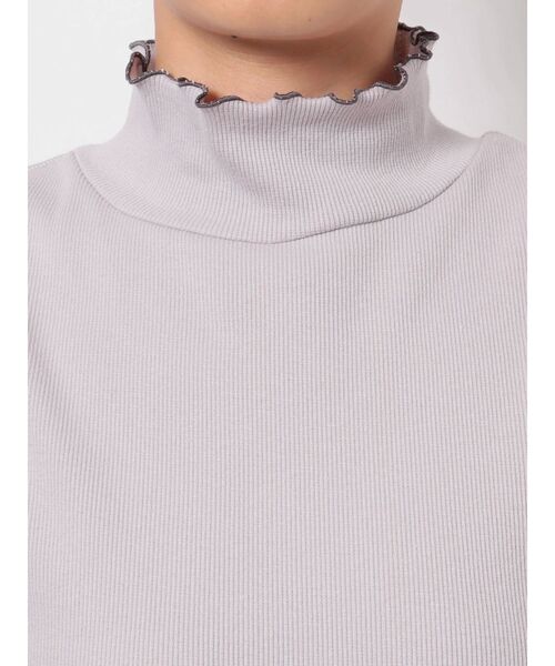 dazzlin（ダズリン）の「メローリブフレンチスリーブトップス（Tシャツ/カットソー・レディース・ブラック/ベージュ/グレー/グリーン・FREE）」の10枚目の写真