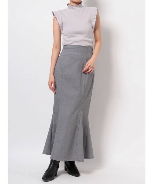 dazzlin（ダズリン）の「メローリブフレンチスリーブトップス（Tシャツ/カットソー・レディース・ブラック/ベージュ/グレー/グリーン・FREE）」の13枚目の写真