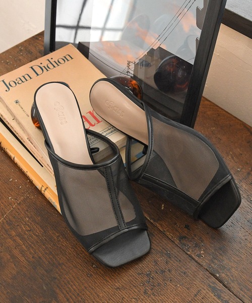 sango（sango）の「シアーセンターシームクリアボールヒールサンダル（サンダル・レディース・ブラック/モカ/ベージュ/グレイッシュベージュ・SS/S/M/L/LL/3L）」の2枚目の写真