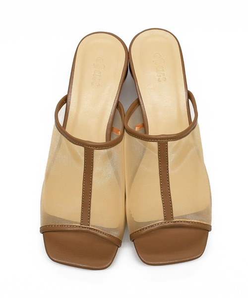 sango（sango）の「シアーセンターシームクリアボールヒールサンダル（サンダル・レディース・ブラック/モカ/ベージュ/グレイッシュベージュ・SS/S/M/L/LL/3L）」の5枚目の写真