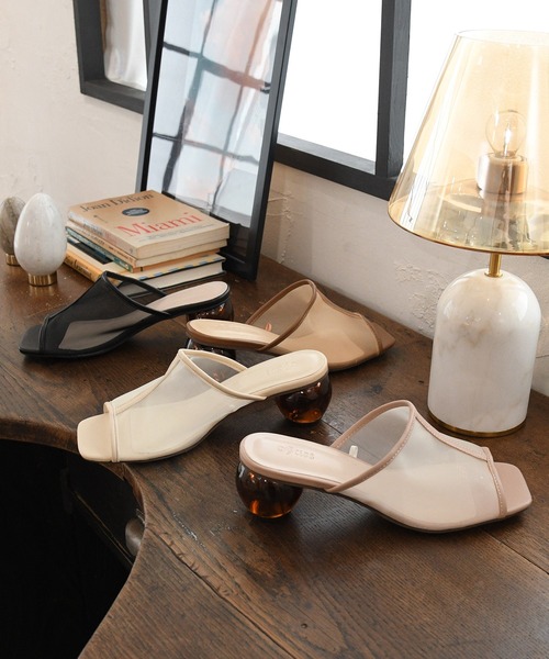 sango（sango）の「シアーセンターシームクリアボールヒールサンダル（サンダル・レディース・ブラック/モカ/ベージュ/グレイッシュベージュ・SS/S/M/L/LL/3L）」の17枚目の写真