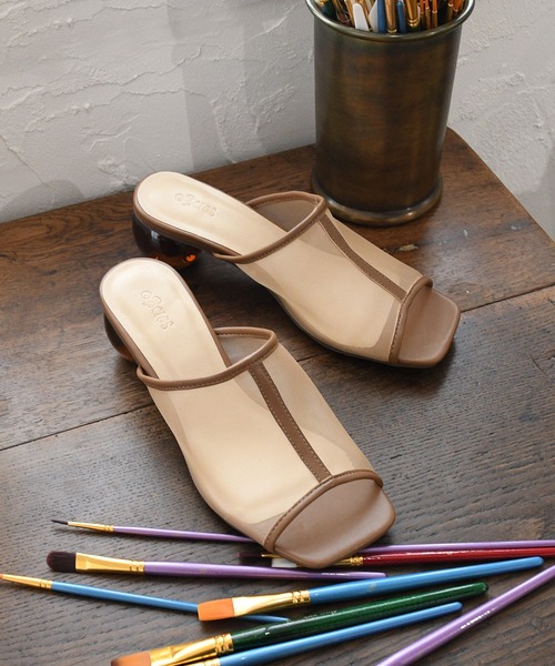 sango（sango）の「シアーセンターシームクリアボールヒールサンダル（サンダル・レディース・ブラック/モカ/ベージュ/グレイッシュベージュ・SS/S/M/L/LL/3L）」の15枚目の写真