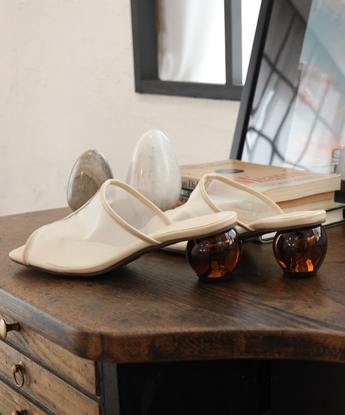 sango（sango）の「シアーセンターシームクリアボールヒールサンダル（サンダル・レディース・ブラック/モカ/ベージュ/グレイッシュベージュ・SS/S/M/L/LL/3L）」の14枚目の写真