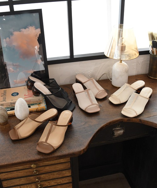 sango（sango）の「シアーセンターシームクリアボールヒールサンダル（サンダル・レディース・ブラック/モカ/ベージュ/グレイッシュベージュ・SS/S/M/L/LL/3L）」の13枚目の写真