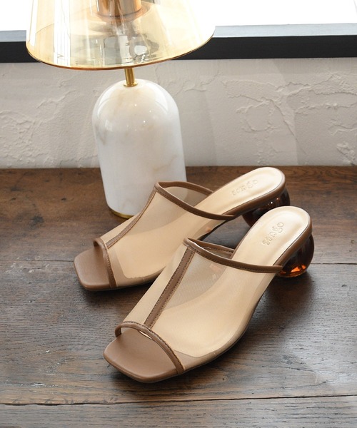 sango（sango）の「シアーセンターシームクリアボールヒールサンダル（サンダル・レディース・ブラック/モカ/ベージュ/グレイッシュベージュ・SS/S/M/L/LL/3L）」の16枚目の写真