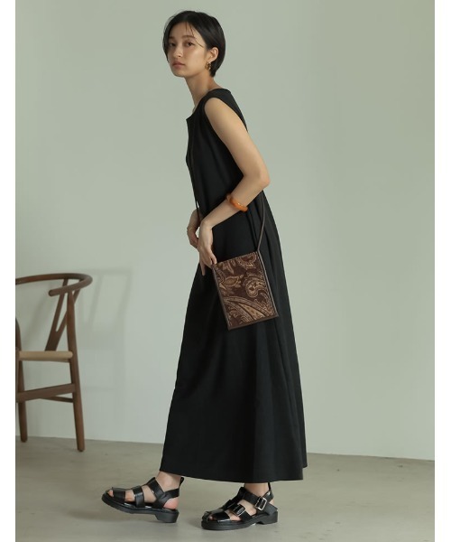 楊柳ライクカットソーノースリーブワンピース ワンピース Re Edit リエディ のファッション