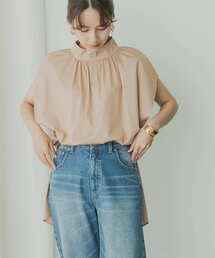 KBF+ | KBF+　スタンドギャザーブラウス(シャツ/ブラウス)