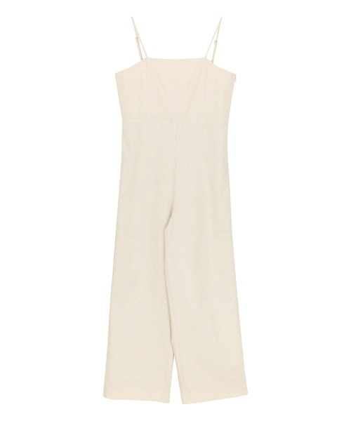 titivate(ティティベイト)の「綿麻サロペット(サロペット/オーバーオール・レディース・ホワイト/ブラック/オリーブ・M)」の2枚目の写真