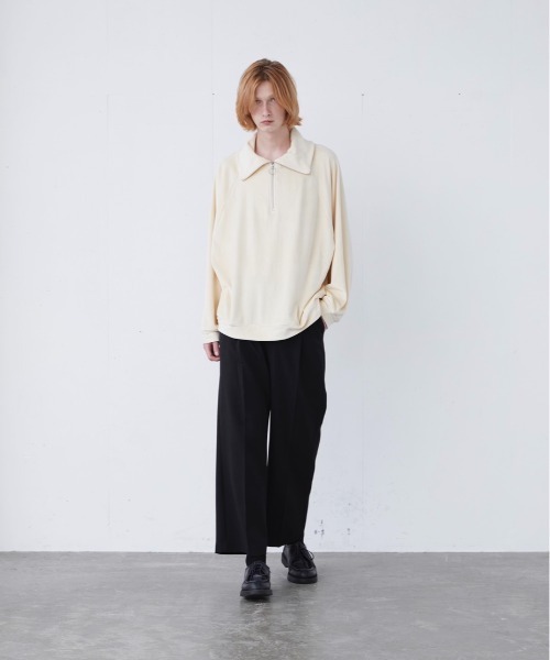 ln fortis（ロンフォルティス）の「ln fortis - ベロアタートルネックスウェット（スウェット・メンズ・ブラック/アイボリー・SMALL/MEDIUM）」の17枚目の写真