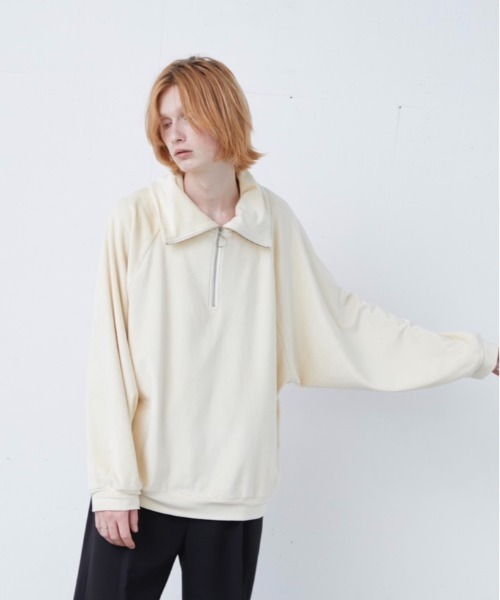 ln fortis（ロンフォルティス）の「ln fortis - ベロアタートルネックスウェット（スウェット・メンズ・ブラック/アイボリー・SMALL/MEDIUM）」の7枚目の写真