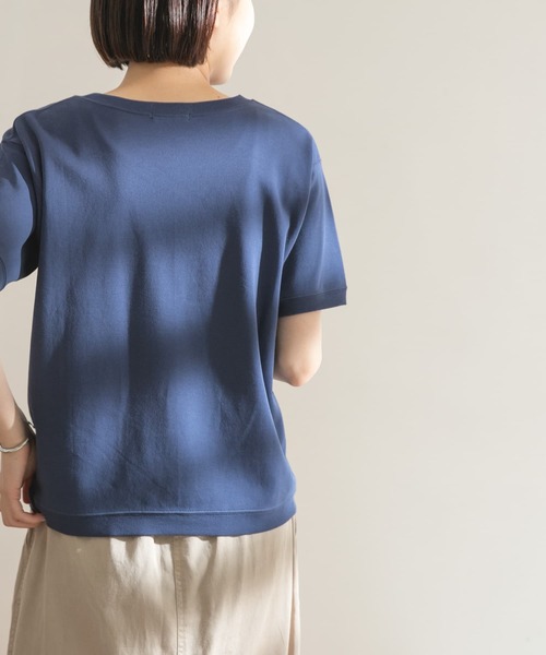 FORK&SPOON（フォークアンドスプーン）の「FORK&SPOON　スムースショートスリーブTシャツ（Tシャツ/カットソー・レディース・ネイビー/オフホワイト/グリーン系その他・ONE）」の4枚目の写真