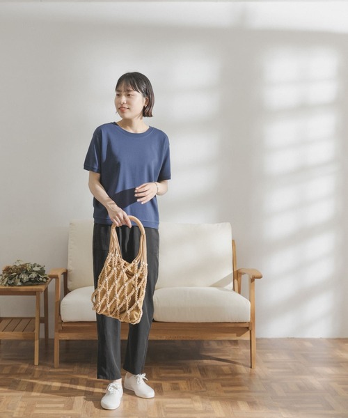 FORK&SPOON（フォークアンドスプーン）の「FORK&SPOON　スムースショートスリーブTシャツ（Tシャツ/カットソー・レディース・ネイビー/オフホワイト/グリーン系その他・ONE）」の14枚目の写真