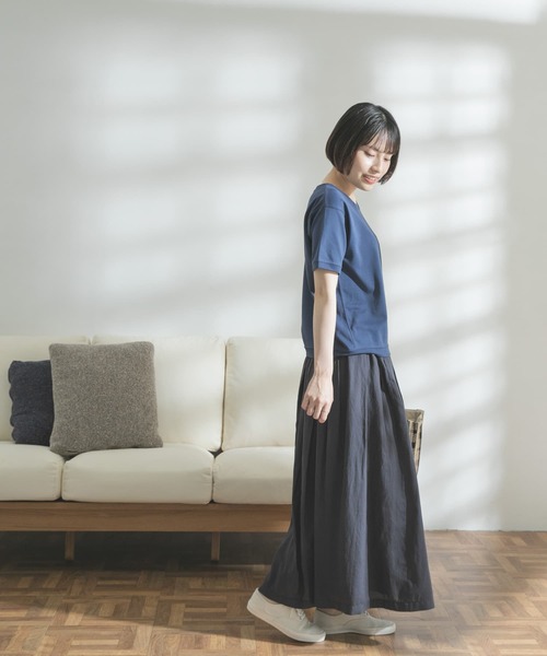 FORK&SPOON（フォークアンドスプーン）の「FORK&SPOON　スムースショートスリーブTシャツ（Tシャツ/カットソー・レディース・ネイビー/オフホワイト/グリーン系その他・ONE）」の19枚目の写真