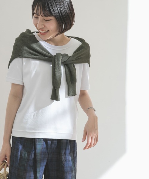 FORK&SPOON（フォークアンドスプーン）の「FORK&SPOON　スムースショートスリーブTシャツ（Tシャツ/カットソー・レディース・ネイビー/オフホワイト/グリーン系その他・ONE）」の22枚目の写真