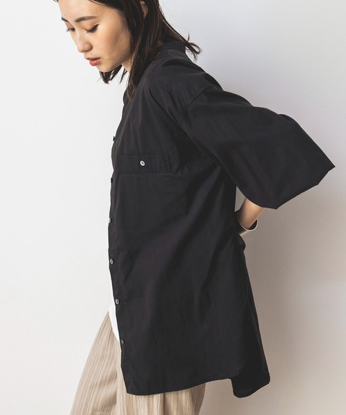 khakito(カーキト)の「袖ボリューム ワークシャツ(シャツ/ブラウス・レディース・ブラック/アイボリー・MEDIUM)」の12枚目の写真
