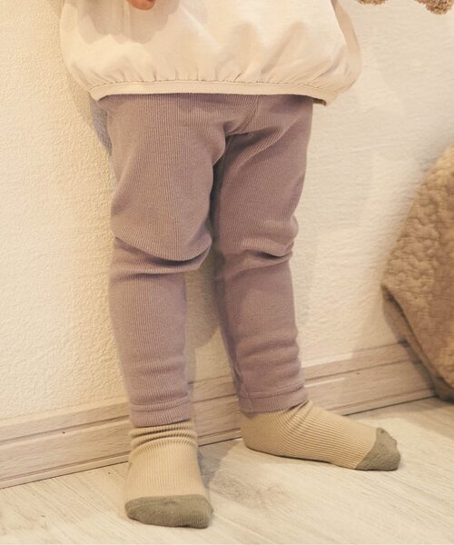 apres les cours（アプレレクール）の「/カラバリレギンス/7days Style pants 10分丈（その他パンツ・キッズ・ブルー/ピンク/ベージュ/オレンジ/ブラウン/チャコール・100/80/120/130/110/90）」の3枚目の写真