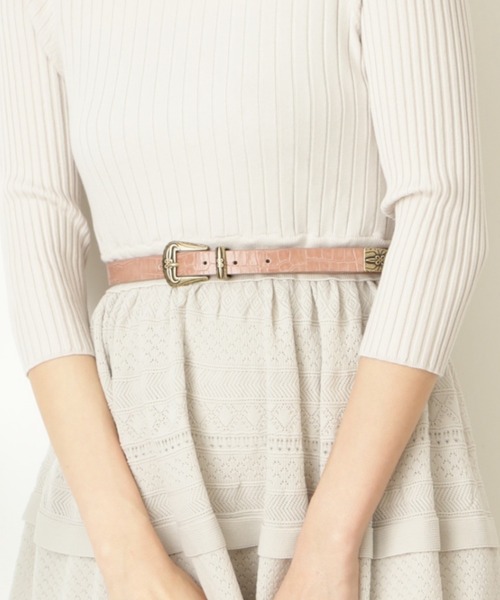 JILL STUART（ジルスチュアート）の「◆ヴァレリーベルト（ベルト・レディース・ベージュ/ピンク・ﾌﾘ-）」の2枚目の写真