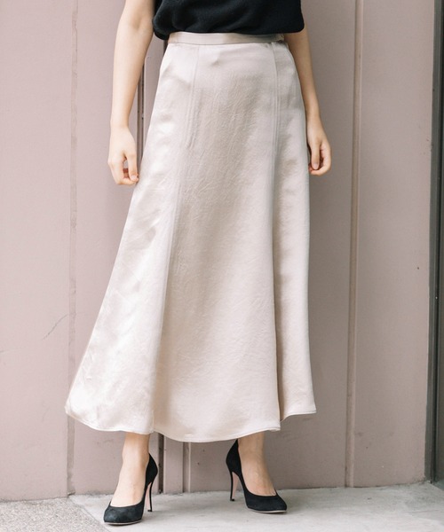 Munich（ミューニック）の「アセテートヴィンテージサテン　マーメイドマキシスカート（スカート・レディース・ベージュ/ブラック/ブラウン・XS/M/S）」の10枚目の写真