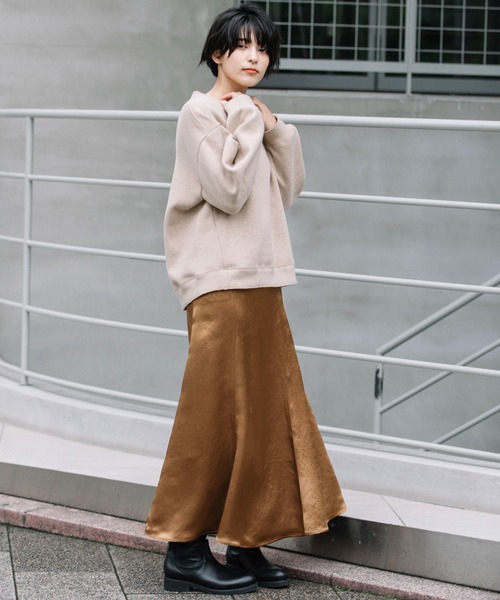 Munich（ミューニック）の「アセテートヴィンテージサテン　マーメイドマキシスカート（スカート・レディース・ベージュ/ブラック/ブラウン・XS/M/S）」の17枚目の写真