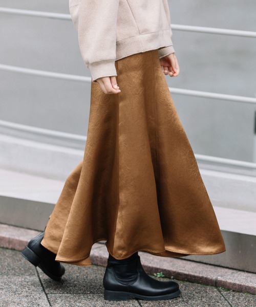 Munich（ミューニック）の「アセテートヴィンテージサテン　マーメイドマキシスカート（スカート・レディース・ベージュ/ブラック/ブラウン・XS/M/S）」の20枚目の写真