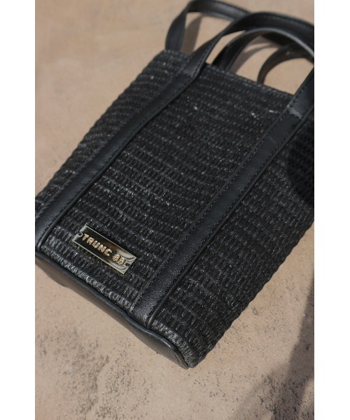 TRUNC（トランクエイティーエイト）の「Straw Mini Shoulder Bag（ショルダーバッグ・レディース・ブラック/ベージュ・FREE）」の13枚目の写真