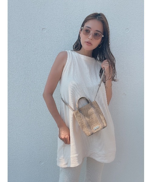 TRUNC（トランクエイティーエイト）の「Straw Mini Shoulder Bag（ショルダーバッグ・レディース・ブラック/ベージュ・FREE）」の8枚目の写真