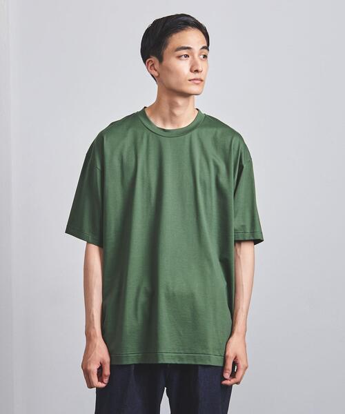 ATON（エイトン）の「＜ATON（エイトン）＞ スヴィン オーバーサイズ Tシャツ（Tシャツ/カットソー・メンズ・ホワイト/ダークグリーン/ダークグレー・4/6）」の3枚目の写真