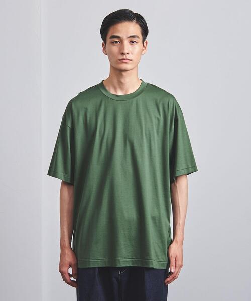 ATON（エイトン）の「＜ATON（エイトン）＞ スヴィン オーバーサイズ Tシャツ（Tシャツ/カットソー・メンズ・ホワイト/ダークグリーン/ダークグレー・4/6）」の10枚目の写真