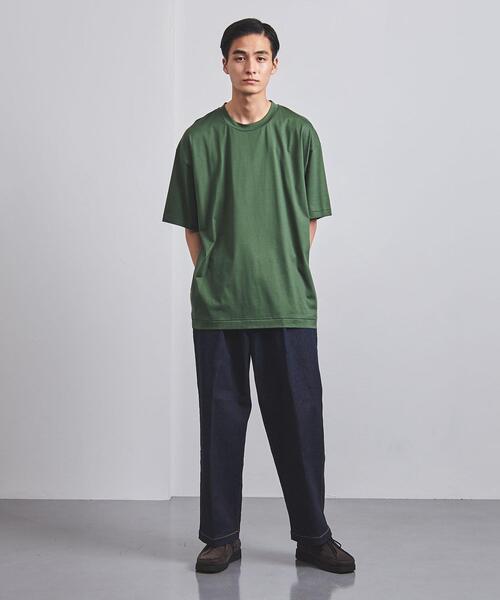 ATON（エイトン）の「＜ATON（エイトン）＞ スヴィン オーバーサイズ Tシャツ（Tシャツ/カットソー・メンズ・ホワイト/ダークグリーン/ダークグレー・4/6）」の7枚目の写真