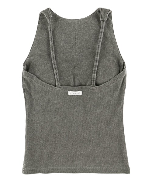 ALEXIA STAM（アリシアスタン）の「Pigment Dyed Padded Tank Top/ピグメントダイパデッドタンクトップ（Tシャツ/カットソー・レディース・モカ/チャコールグレー/カーキ・FREE）」の19枚目の写真