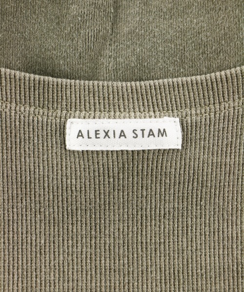 ALEXIA STAM（アリシアスタン）の「Pigment Dyed Padded Tank Top/ピグメントダイパデッドタンクトップ（Tシャツ/カットソー・レディース・モカ/チャコールグレー/カーキ・FREE）」の6枚目の写真