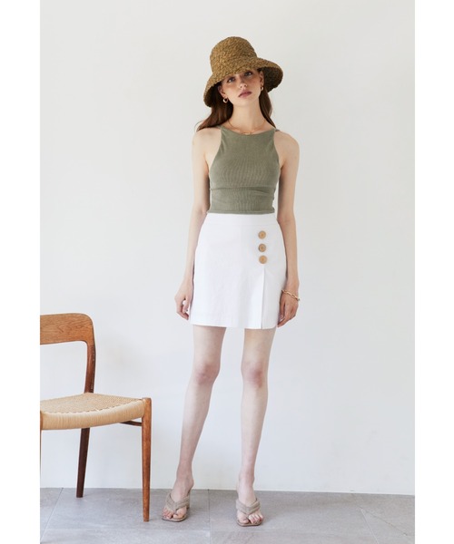 ALEXIA STAM（アリシアスタン）の「Pigment Dyed Padded Tank Top/ピグメントダイパデッドタンクトップ（Tシャツ/カットソー・レディース・モカ/チャコールグレー/カーキ・FREE）」の13枚目の写真