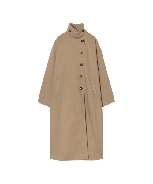 Re:EDIT（リエディ）の「[低身長サイズ有]3WAYフェイクウールロングステンカラーコート（ステンカラーコート・レディース・ピンク/ブラック/イエロー/ベージュ/カーキ・MEDIUM/SHORT/LARGE）」の13枚目の写真