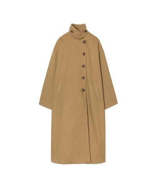 Re:EDIT（リエディ）の「[低身長サイズ有]3WAYフェイクウールロングステンカラーコート（ステンカラーコート・レディース・ピンク/ブラック/イエロー/ベージュ/カーキ・MEDIUM/SHORT/LARGE）」の15枚目の写真